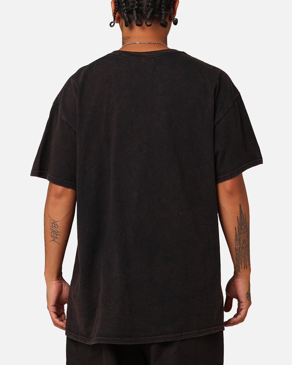Combat By Goat Crew Fighter Vintage T-Shirt Black Wash