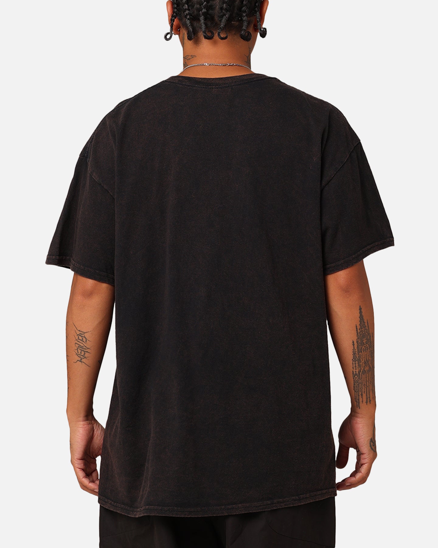 Combat By Goat Crew Fighter Vintage T-Shirt Black Wash
