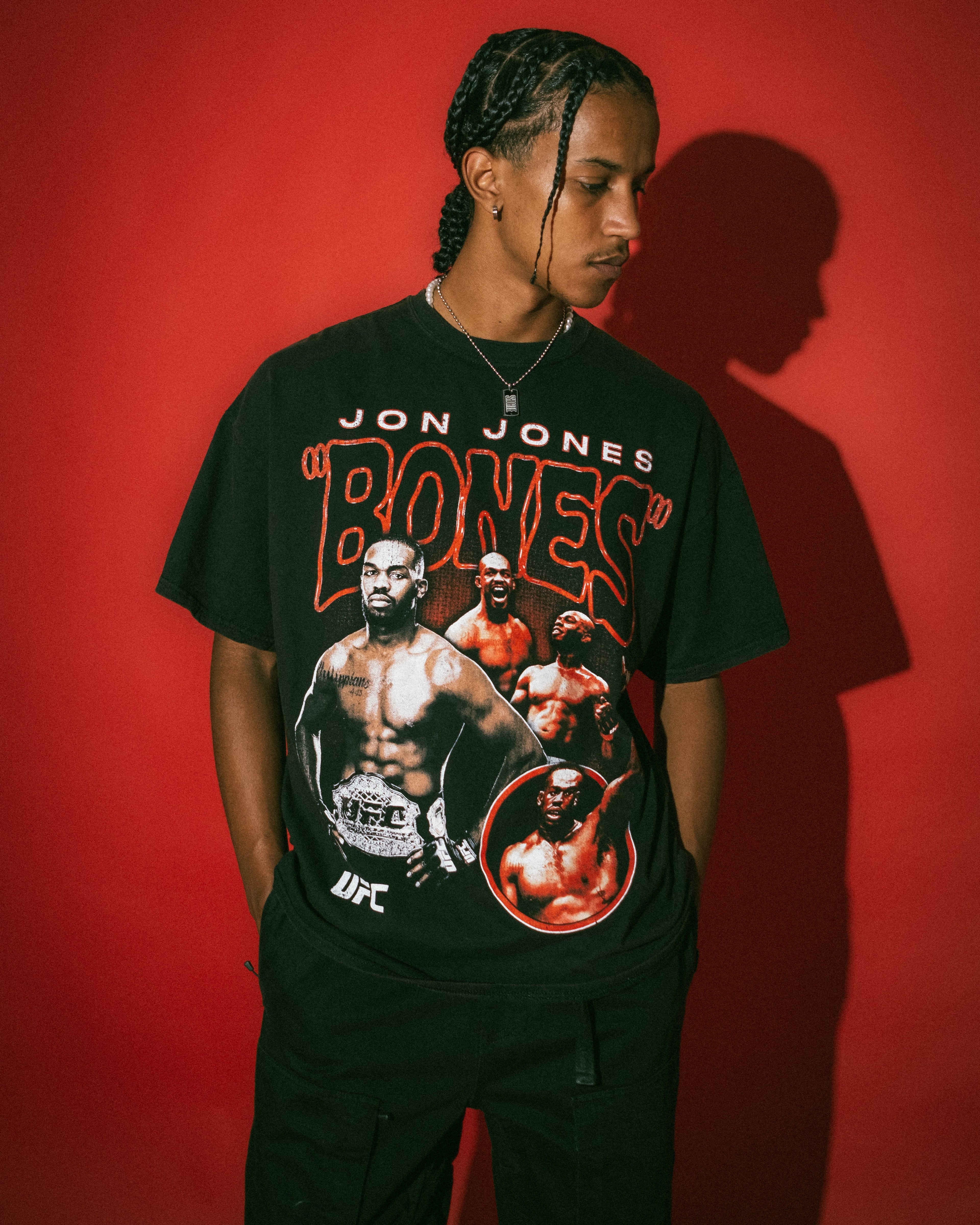 Combat By Goat Crew Fighter Vintage T-Shirt Black Wash
