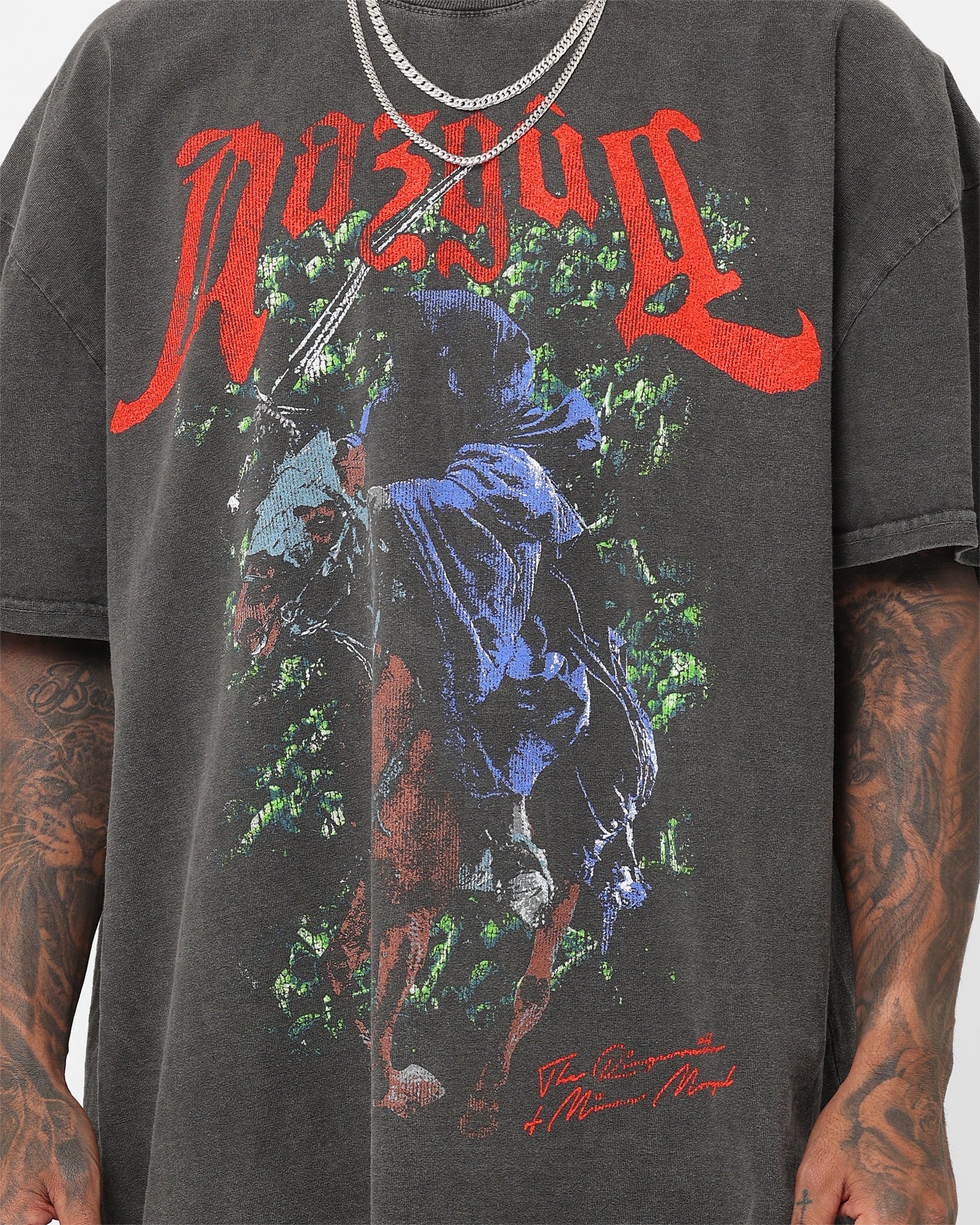 Vintage Studio X Fantasy Legend Dark Rider Heavyweight Vintage T-Shirt Black Wash