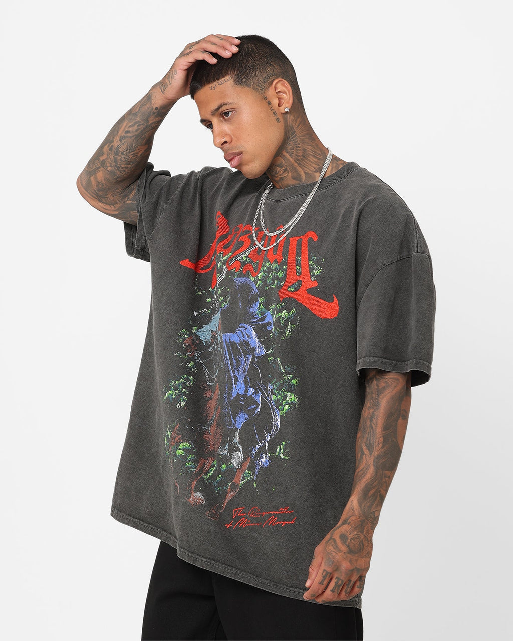 Vintage Studio X Fantasy Legend Dark Rider Heavyweight Vintage T-Shirt Black Wash