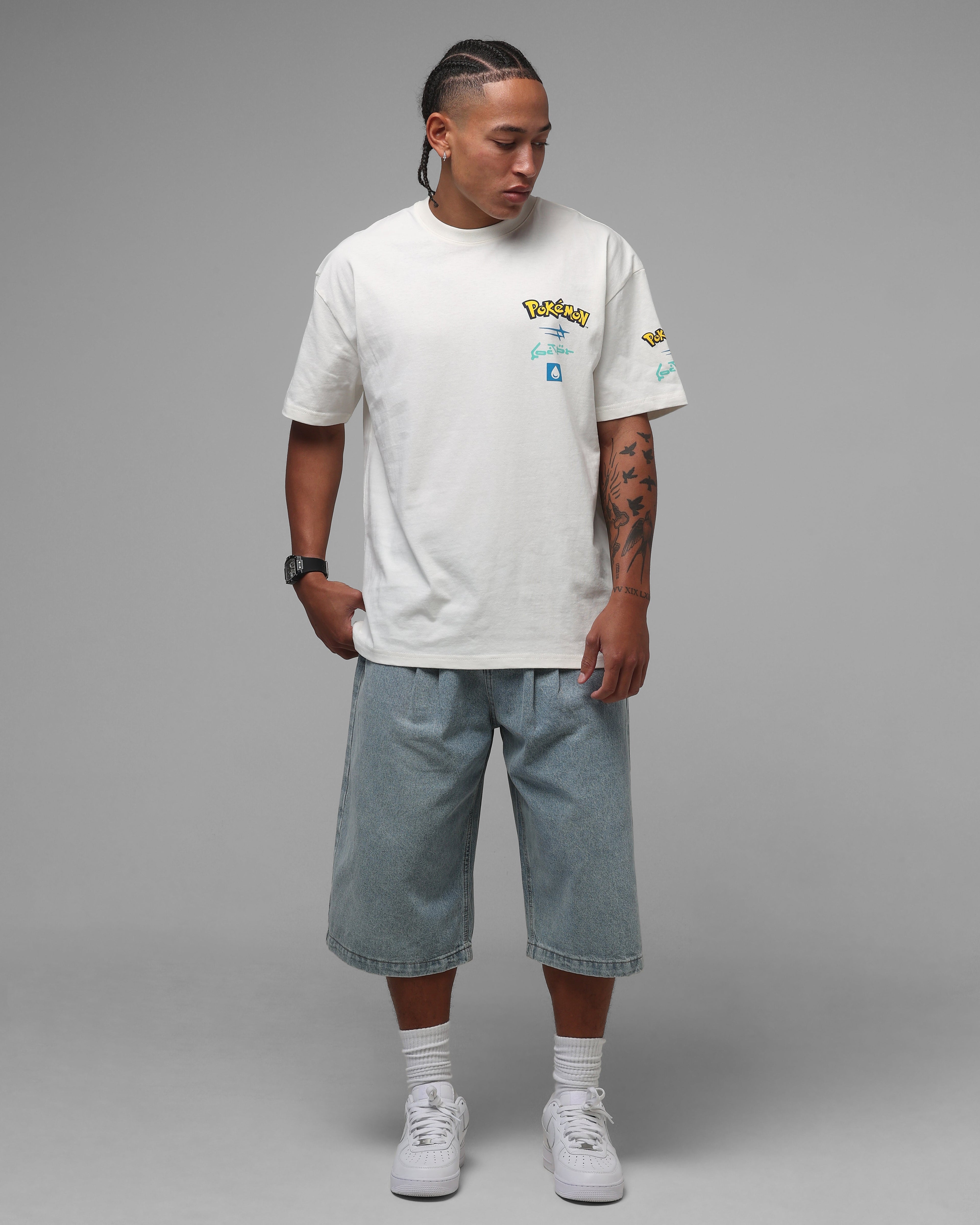 Pocket Monster By Street Water Monster Heavyweight T-Shirt Off White