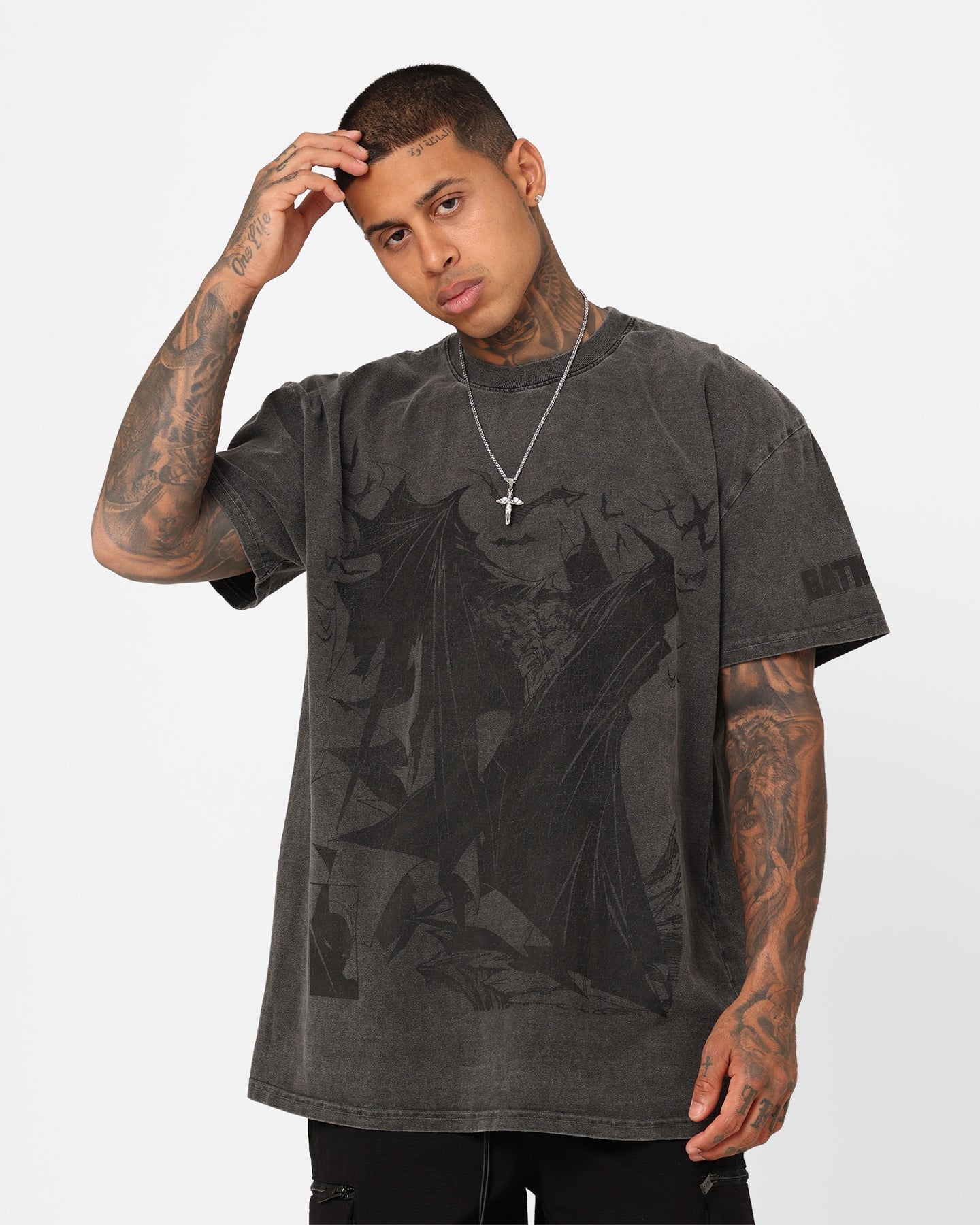 Vintage Studio X Comic Night Hero Issue #423 Noir Heavyweight Vintage T-Shirt Black Wash