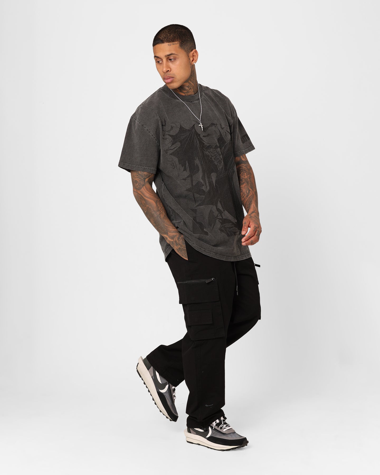 Vintage Studio X Comic Night Hero Issue #423 Noir Heavyweight Vintage T-Shirt Black Wash