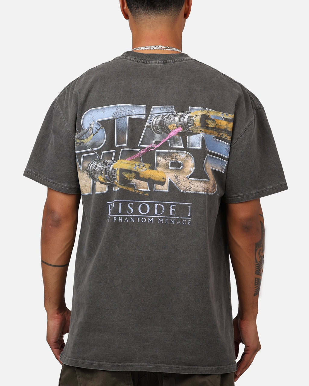 Galaxy Space Episode I '99 Heavyweight Vintage T-Shirt Black Wash