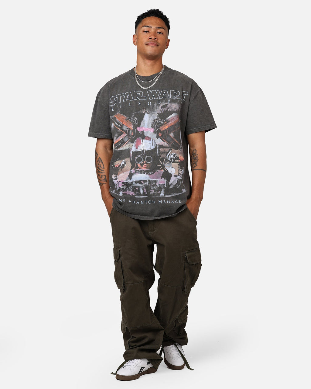 Galaxy Space Episode I '99 Heavyweight Vintage T-Shirt Black Wash