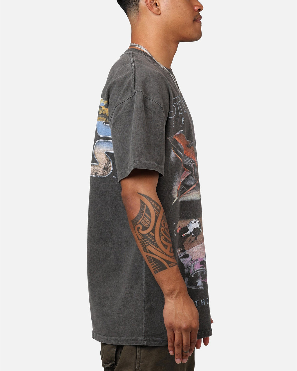 Galaxy Space Episode I '99 Heavyweight Vintage T-Shirt Black Wash