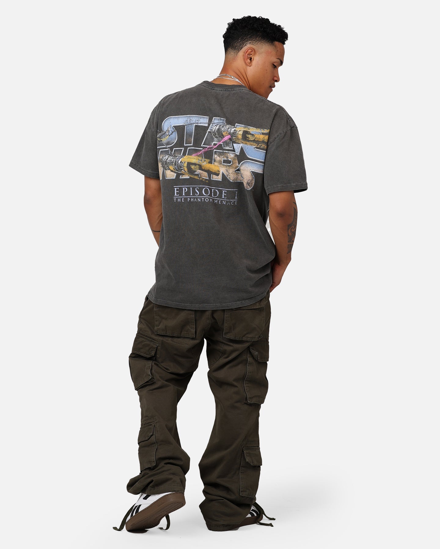 Galaxy Space Episode I '99 Heavyweight Vintage T-Shirt Black Wash