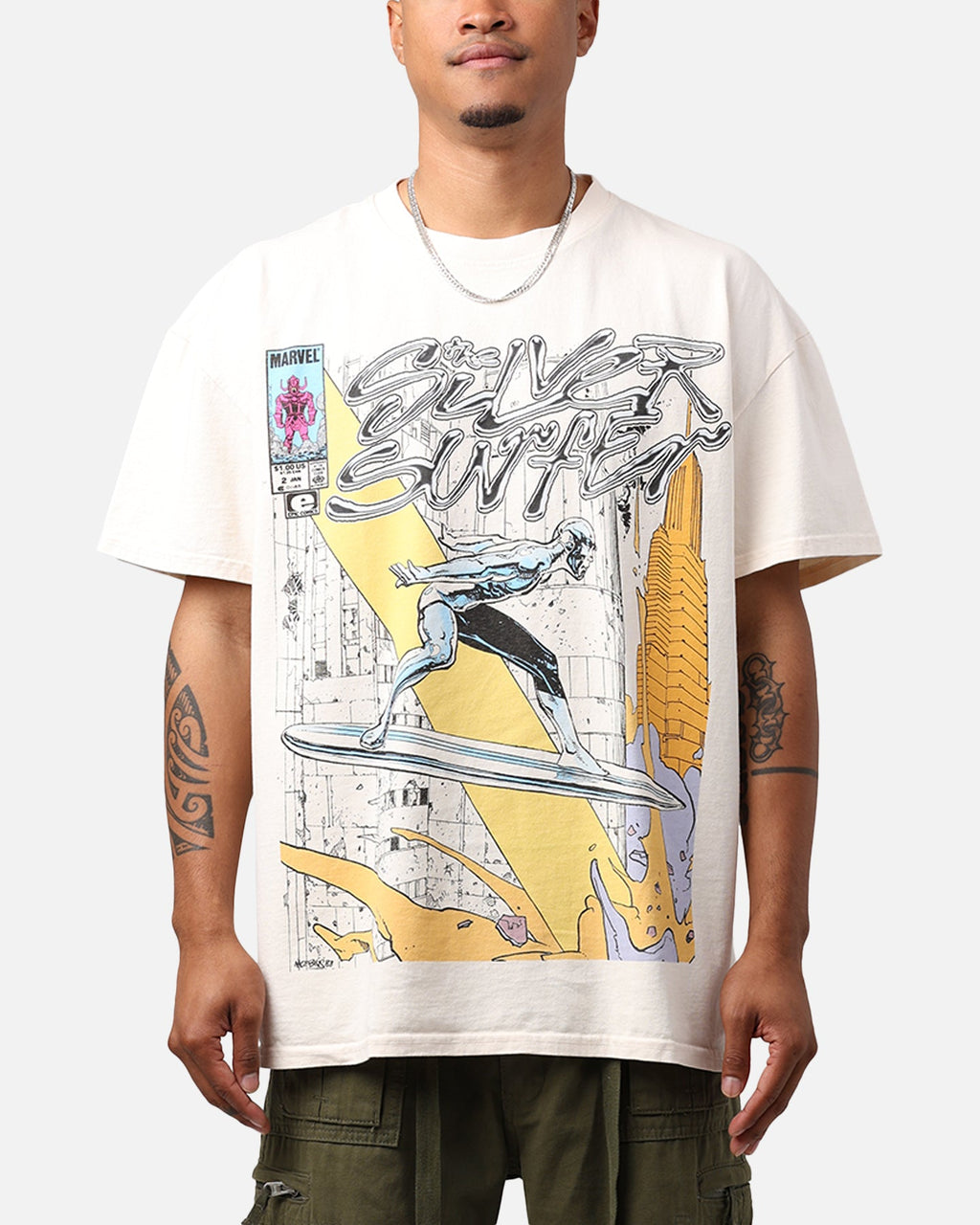 Comic Cosmic Rider Heavyweight T-Shirt Off White