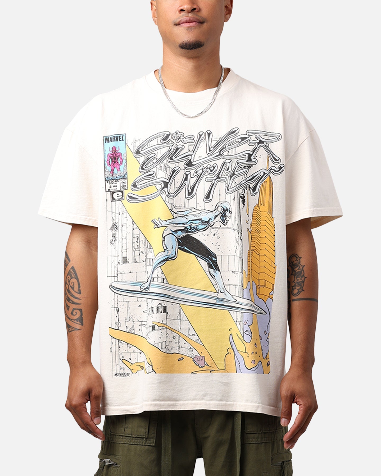 Comic Cosmic Rider Heavyweight T-Shirt Off White