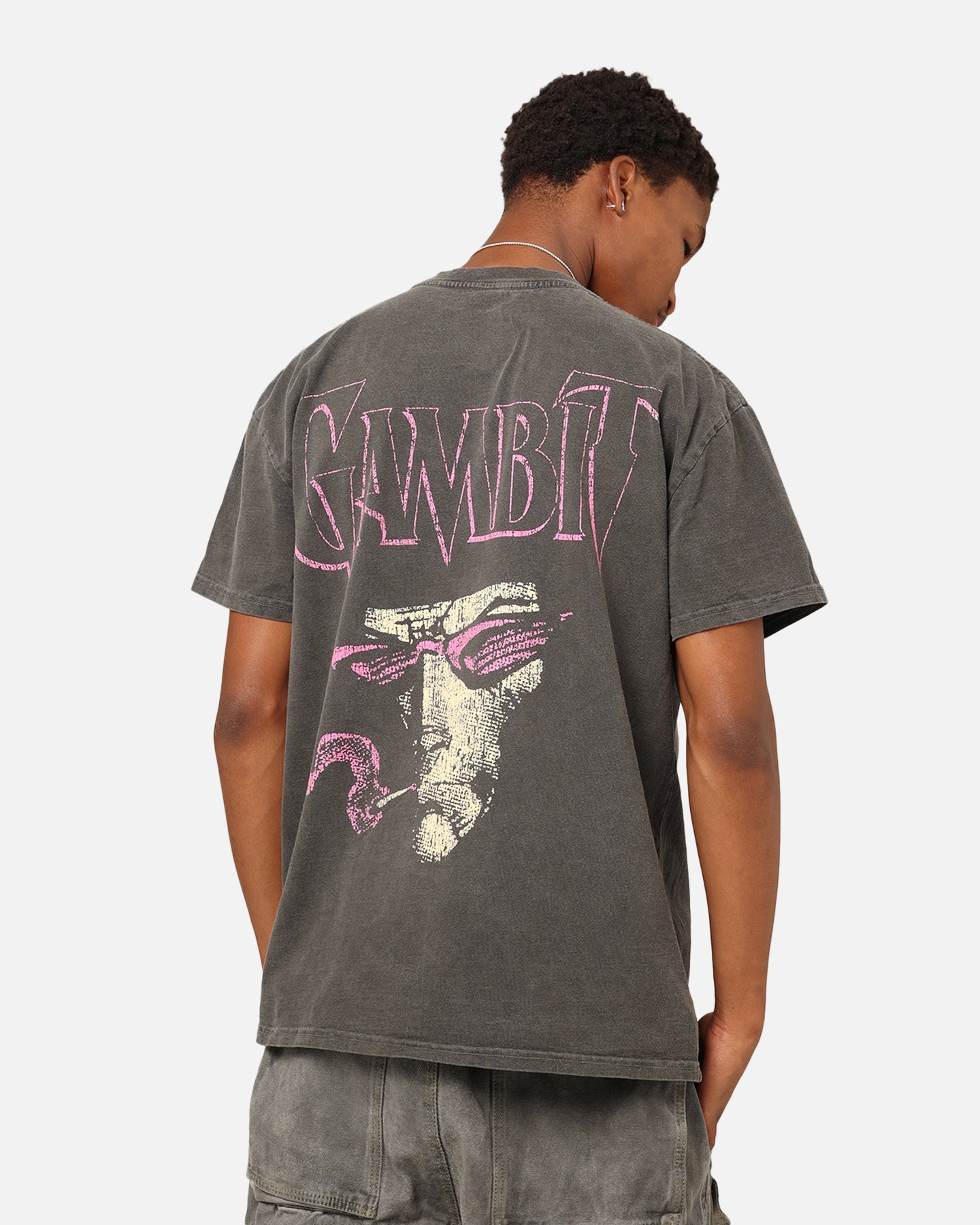 Comic Mutant Hero Gambit Heavyweight T-Shirt Black Wash