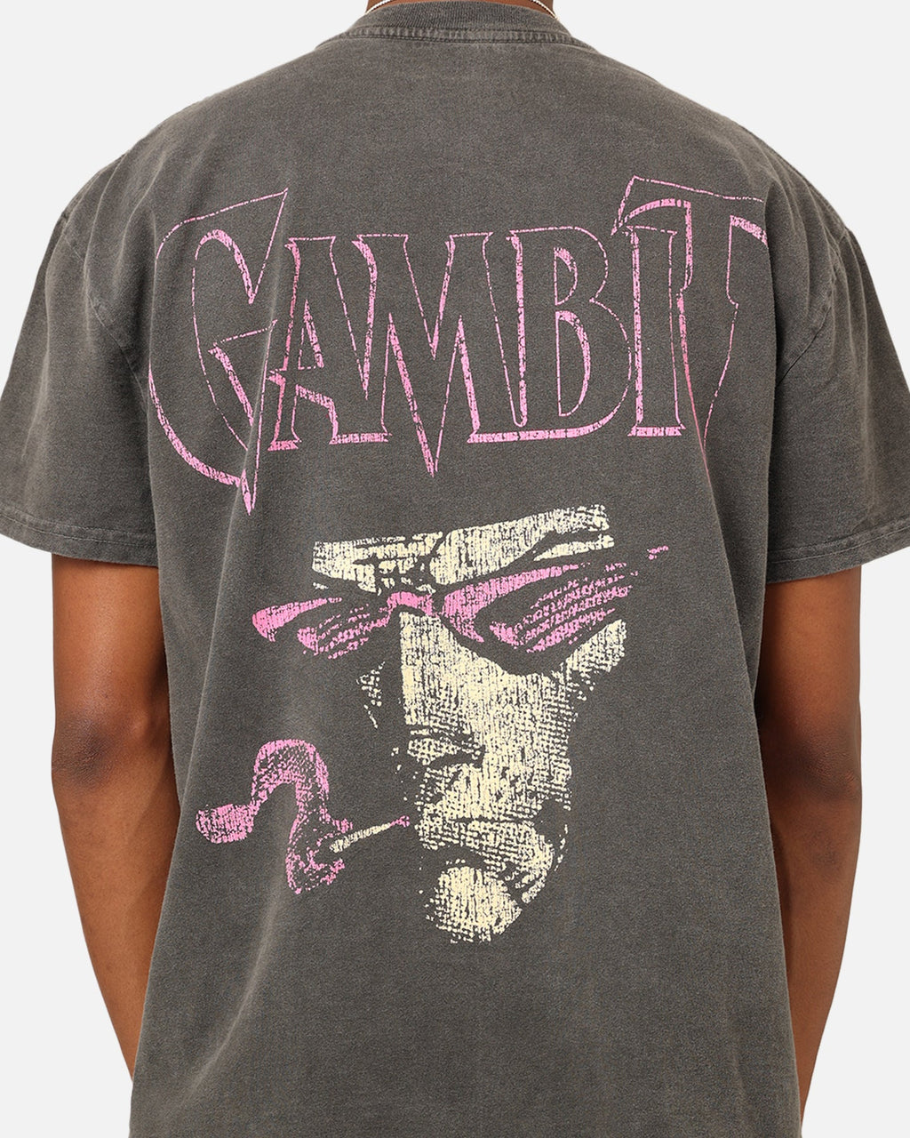 Comic Mutant Hero Gambit Heavyweight T-Shirt Black Wash