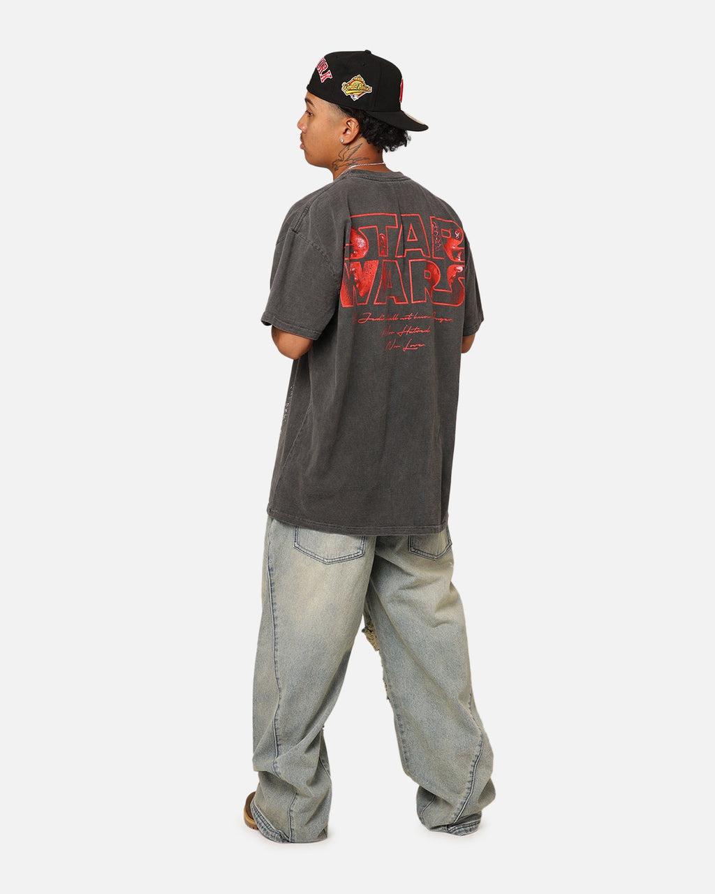 Galaxy Space Space Queen Heavyweight T-Shirt Black Wash