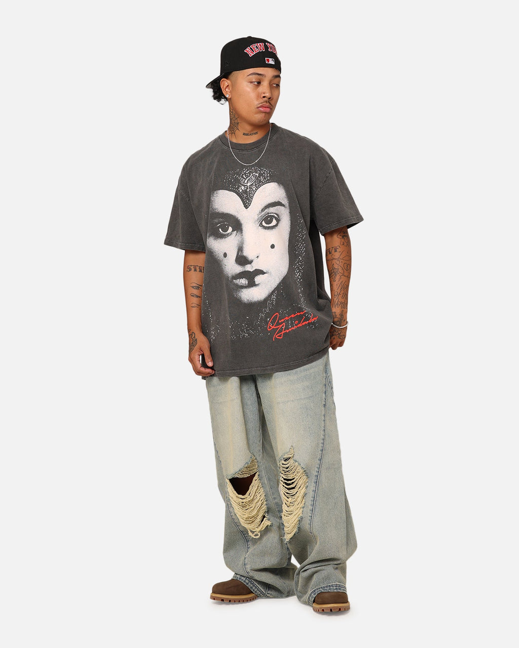 Galaxy Space Space Queen Heavyweight T-Shirt Black Wash
