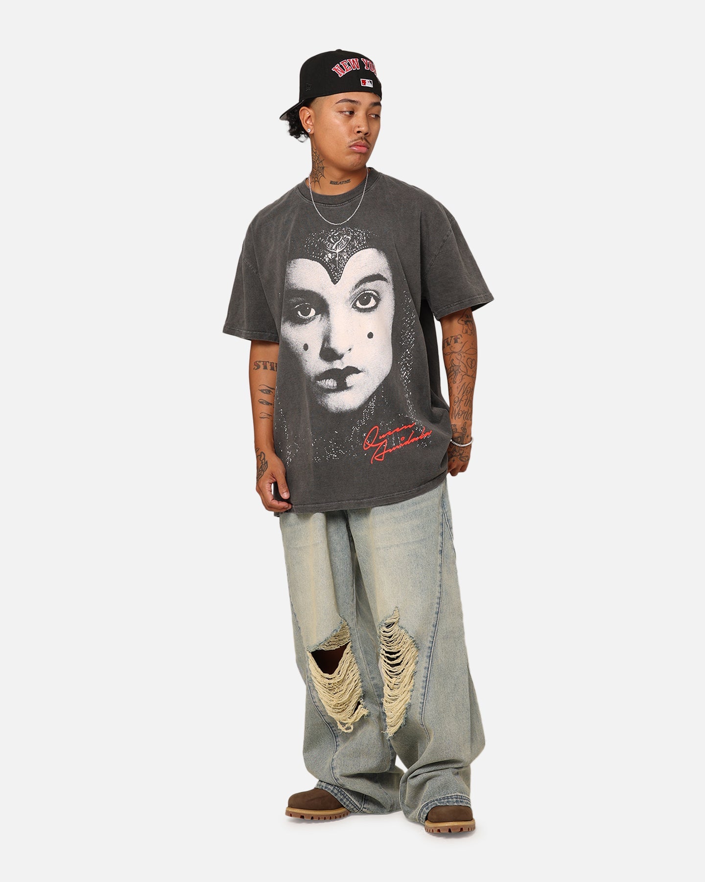 Galaxy Space Space Queen Heavyweight T-Shirt Black Wash