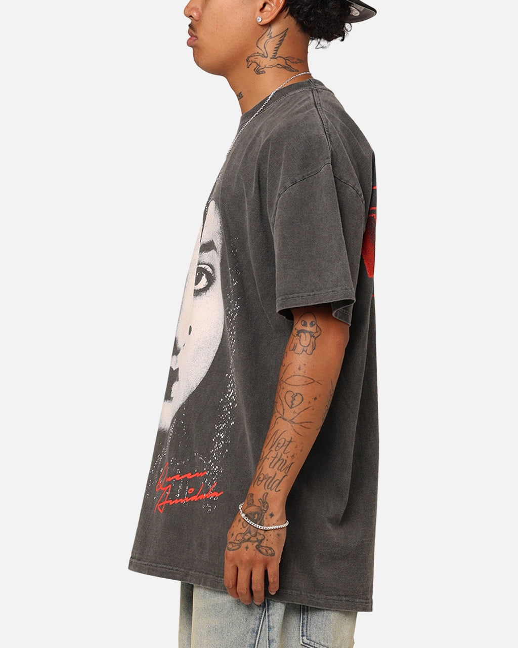 Galaxy Space Space Queen Heavyweight T-Shirt Black Wash