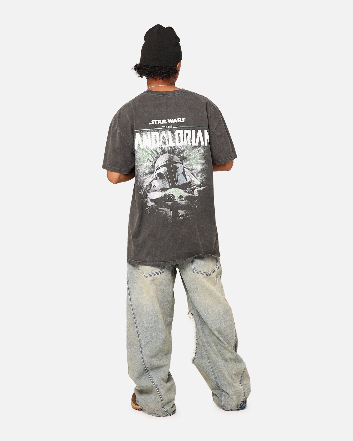 Galaxy Space The Mandalorian Heavyweight T-Shirt Black Wash