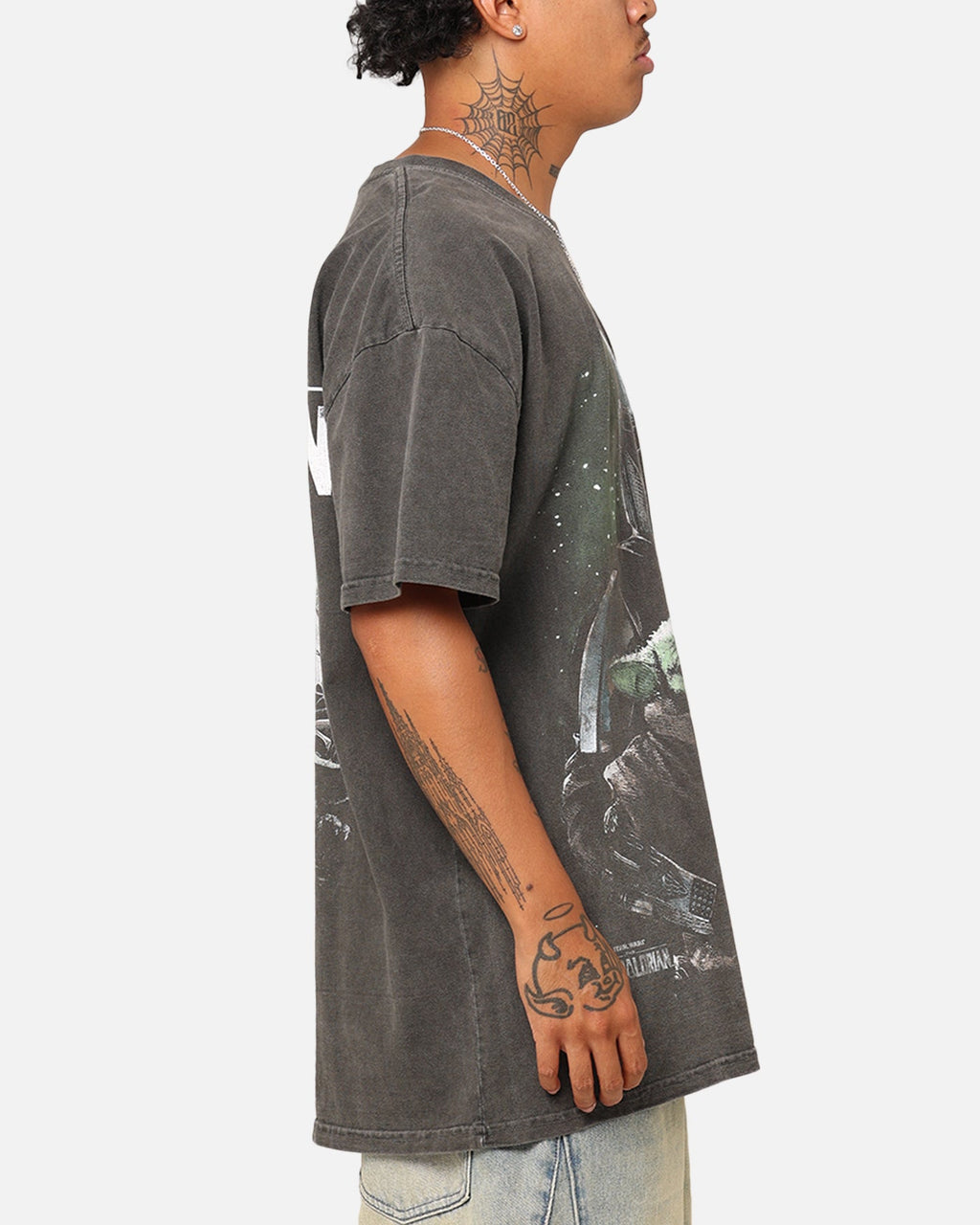 Galaxy Space The Mandalorian Heavyweight T-Shirt Black Wash