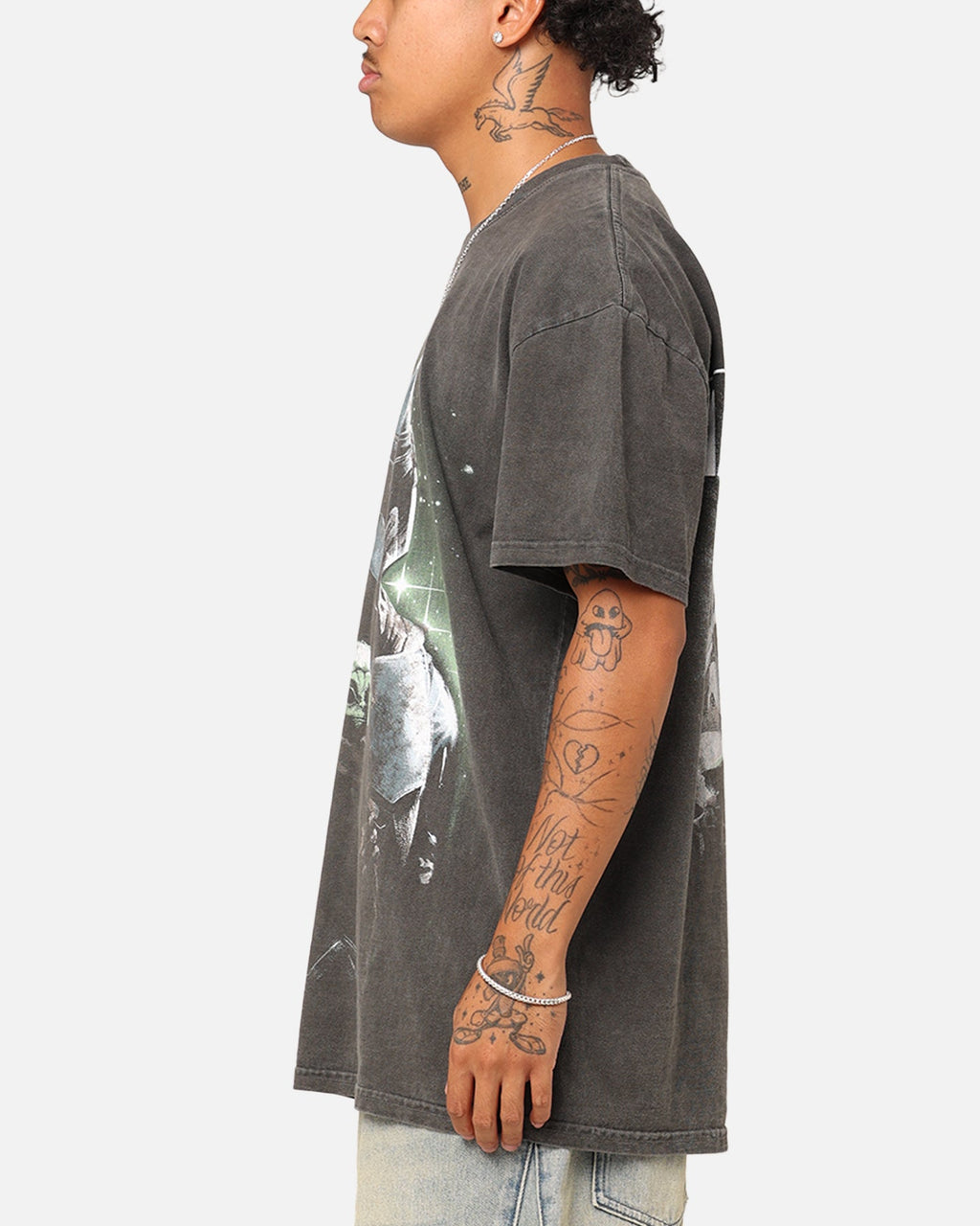 Galaxy Space The Mandalorian Heavyweight T-Shirt Black Wash