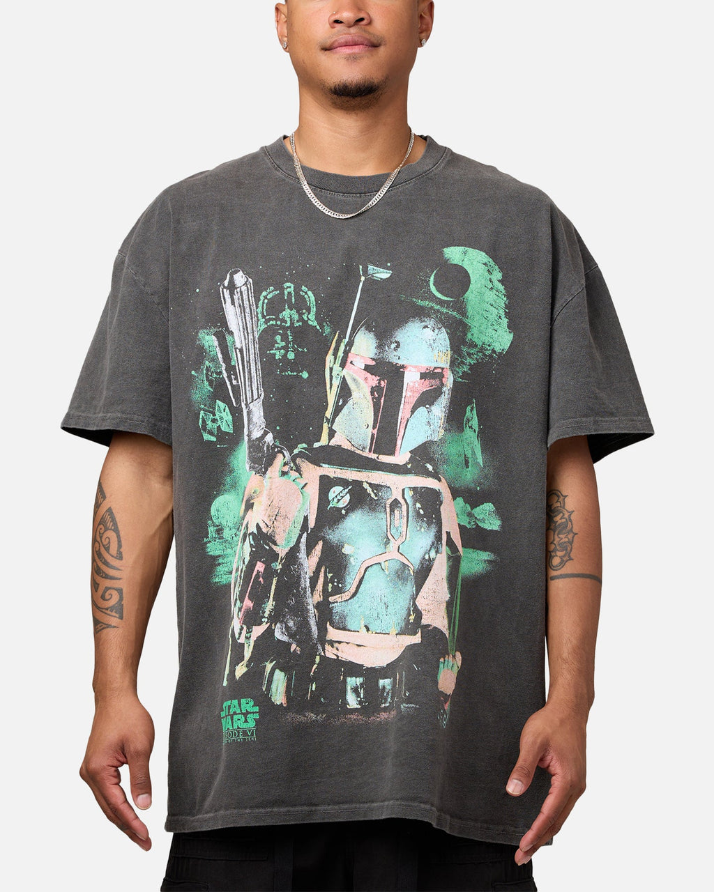 Galaxy Space '83 Heavyweight Vintage T-Shirt Black Wash