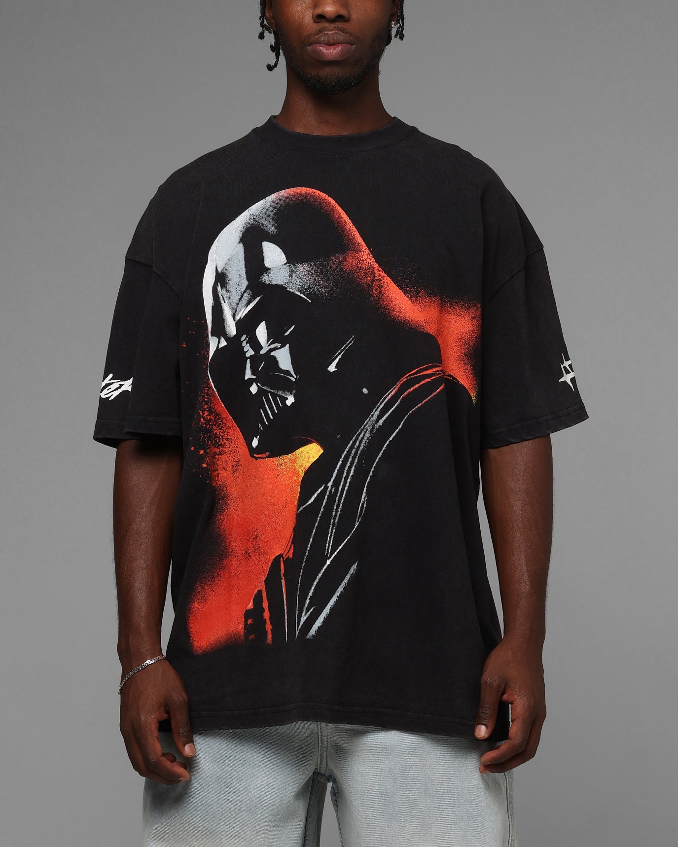 Galaxy Space Dark Commander T-Shirt Black Wash