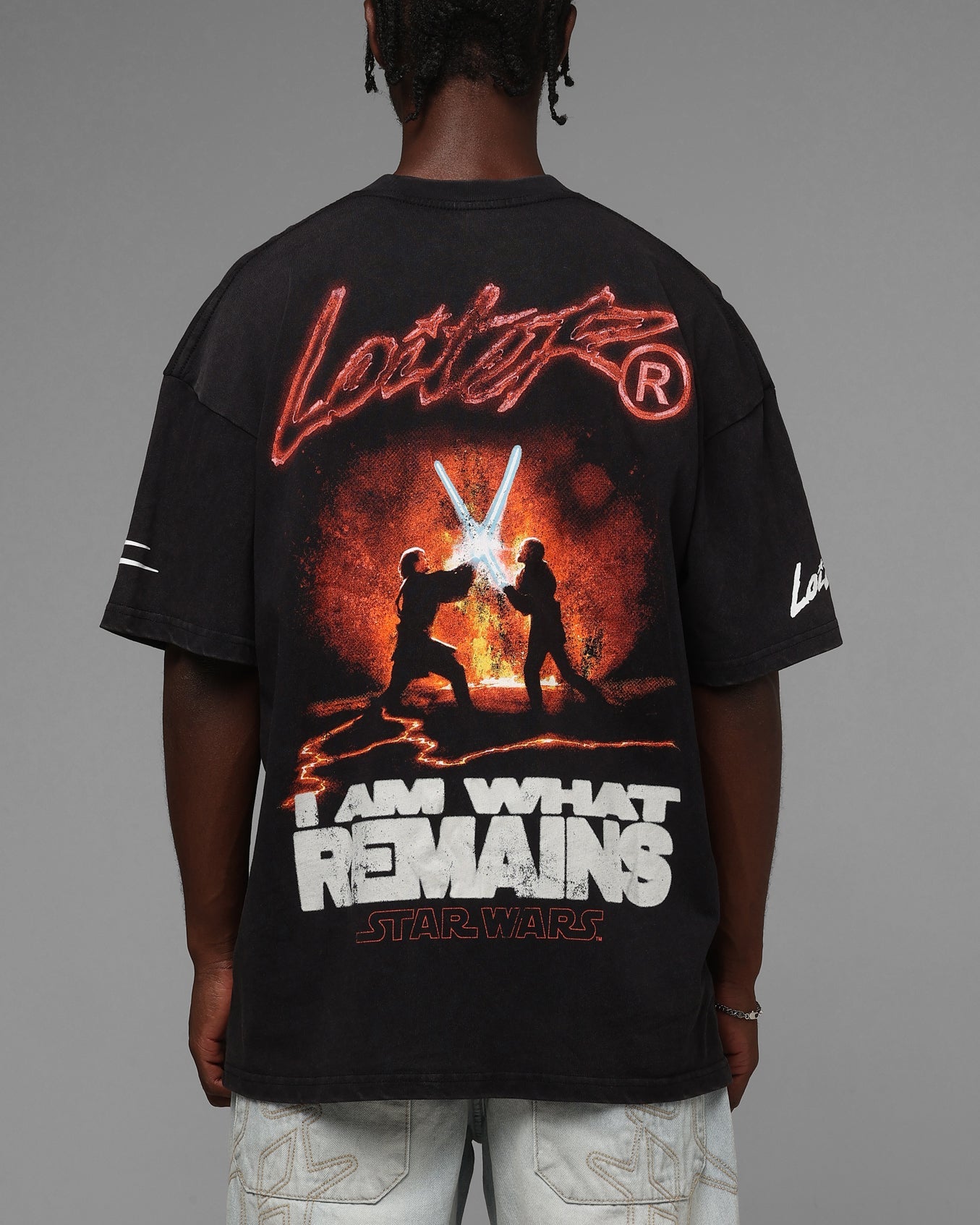 Galaxy Space Dark Commander T-Shirt Black Wash