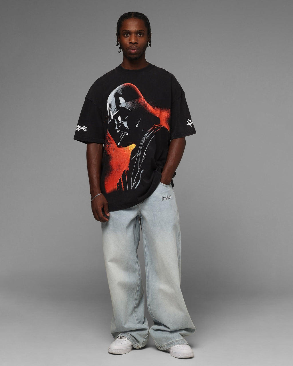 Galaxy Space Dark Commander T-Shirt Black Wash