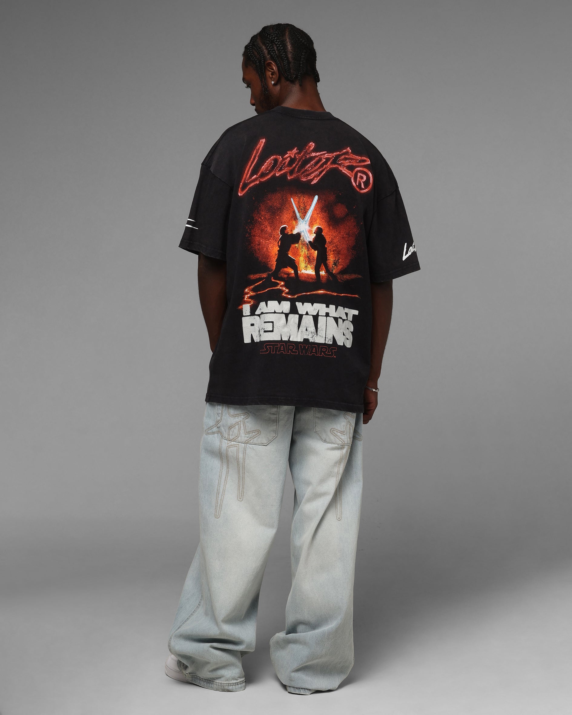 Galaxy Space Dark Commander T-Shirt Black Wash