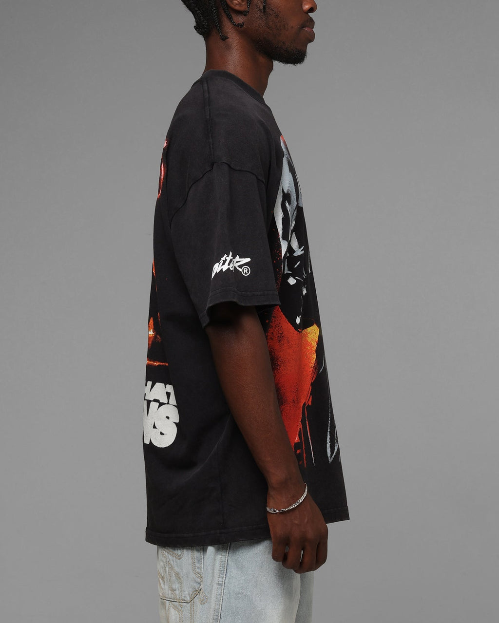 Galaxy Space Dark Commander T-Shirt Black Wash