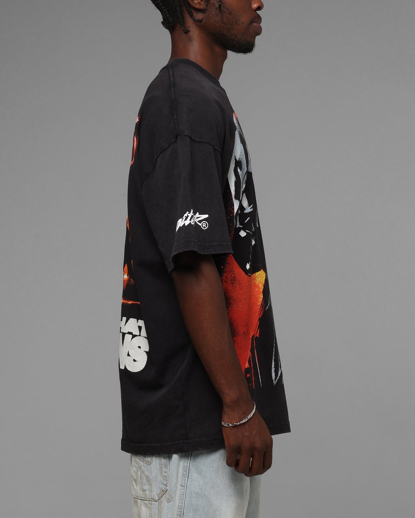 Galaxy Space Dark Commander T-Shirt Black Wash