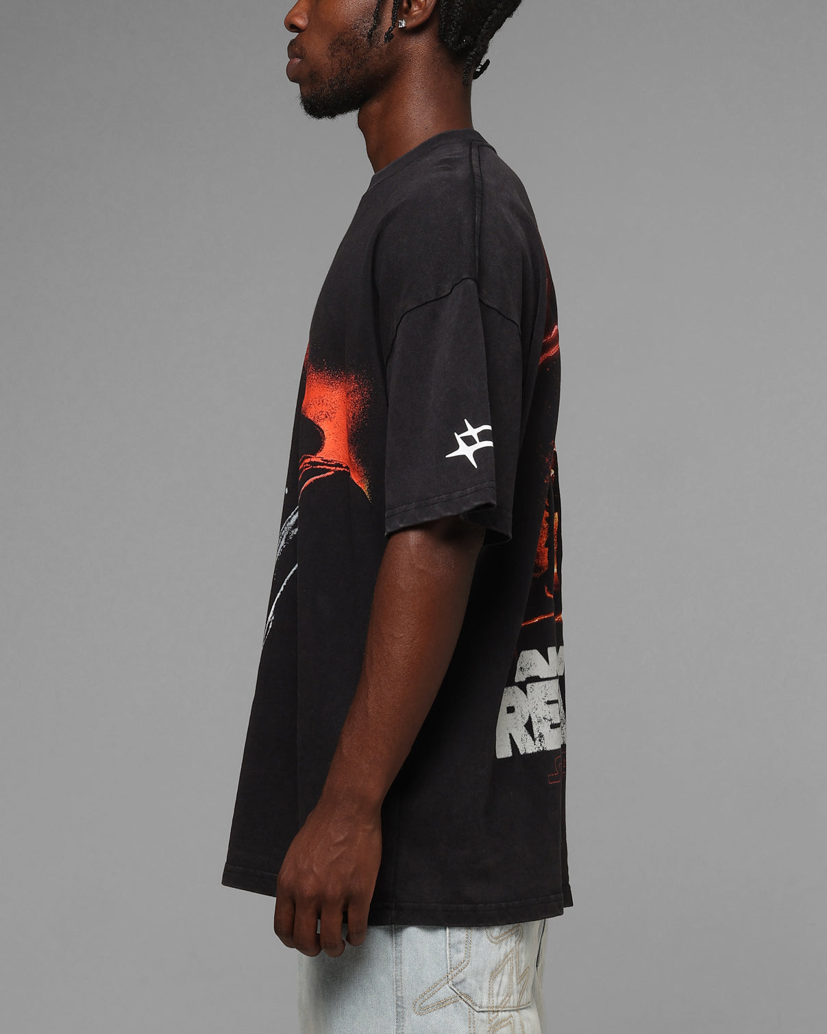 Galaxy Space Dark Commander T-Shirt Black Wash