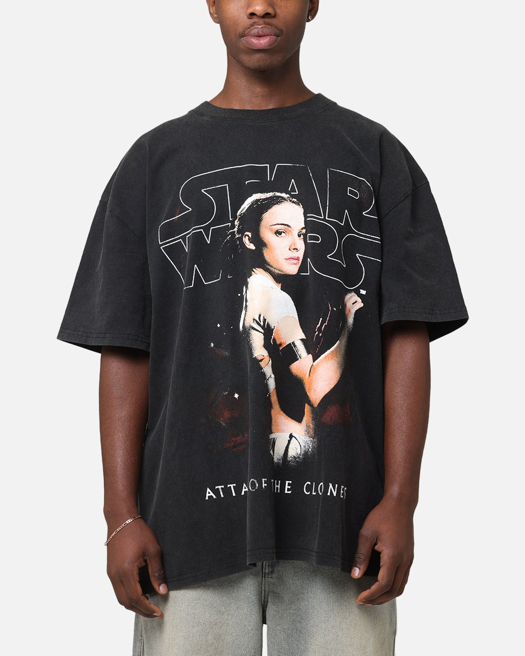 Galaxy Space Episode II Vintage T-Shirt Black Acidwash
