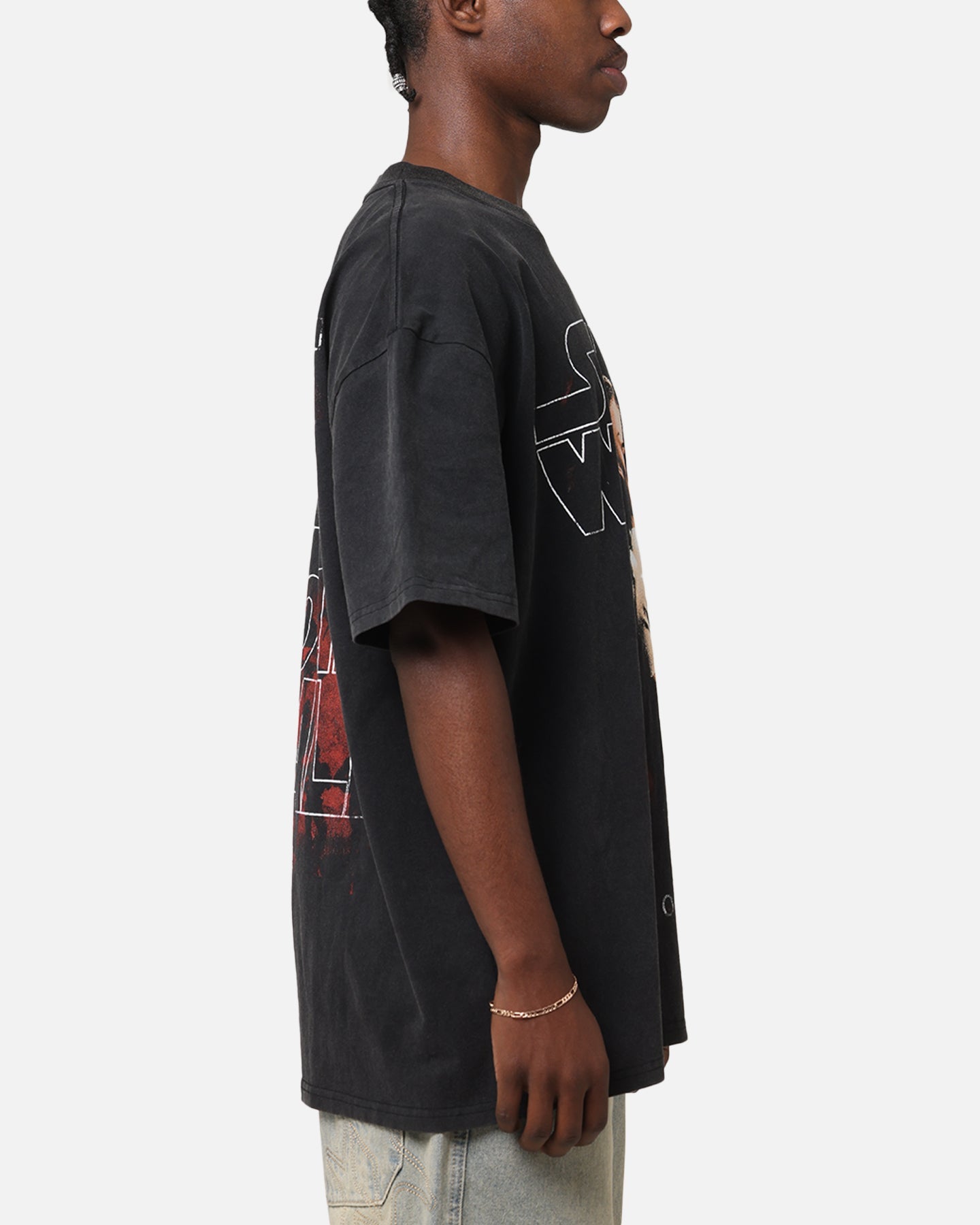 Galaxy Space Episode II Vintage T-Shirt Black Acidwash