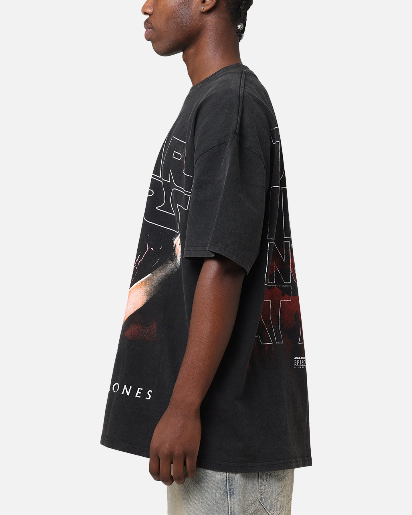 Galaxy Space Episode II Vintage T-Shirt Black Acidwash
