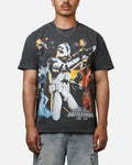 Vintage Studio Galaxy Space Battlefront 2 Heavyweight T-Shirt Black Wash