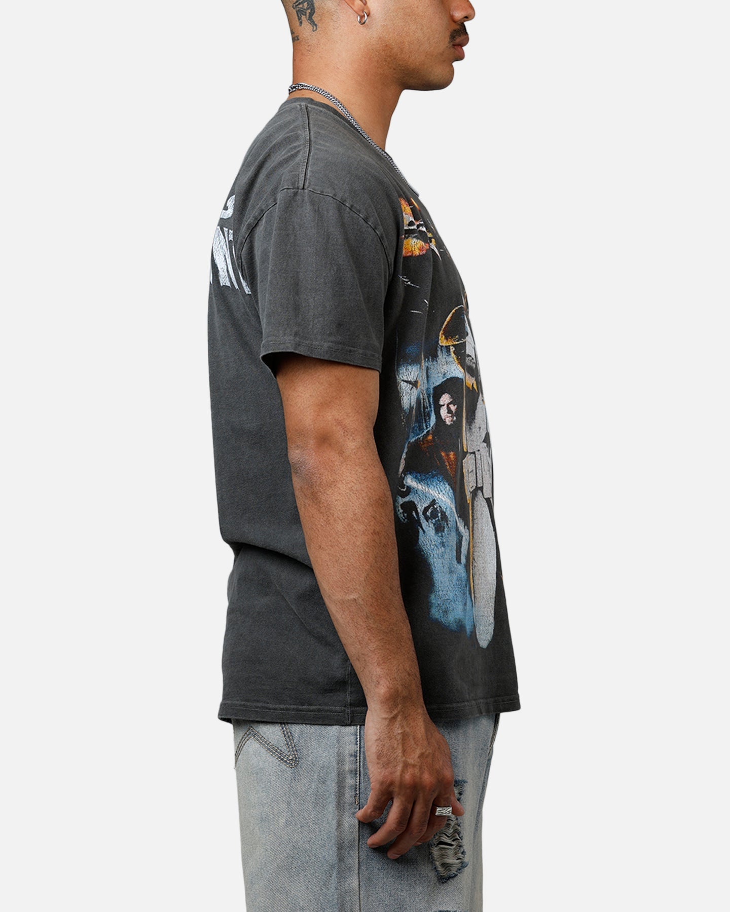 Vintage Studio Galaxy Space Battlefront 2 Heavyweight T-Shirt Black Wash