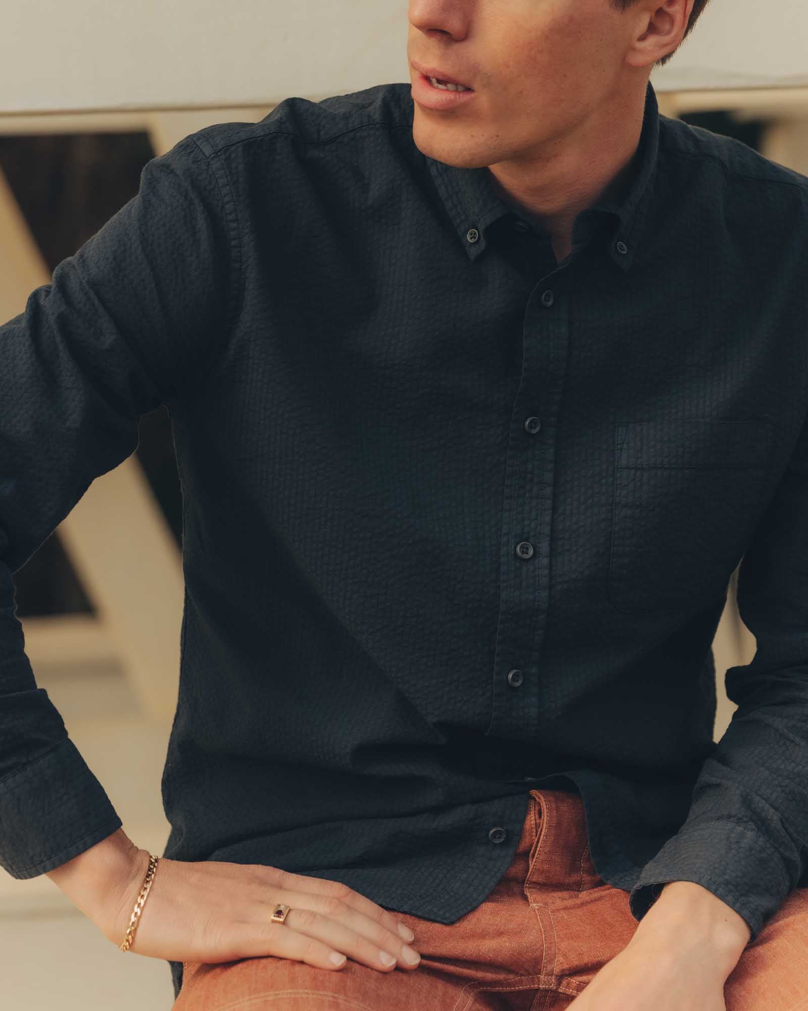The Jack in Dark Navy Seersucker