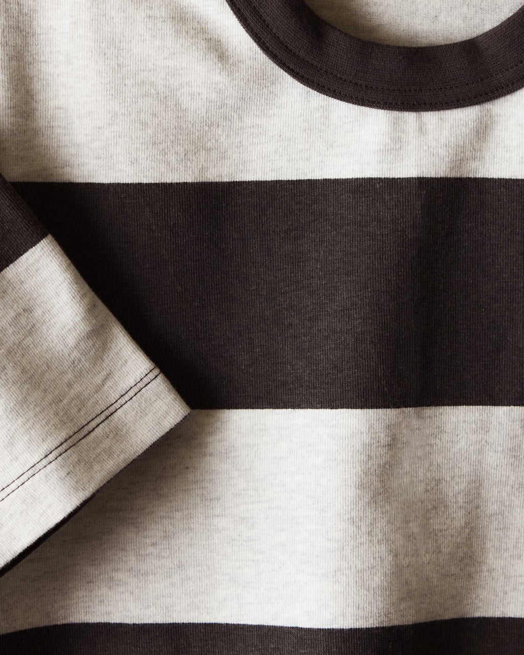 The Organic Cotton Shop Tee in Faded Black Stripe
