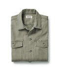 The Surplus Shirt in Field Olive Reverse Sateen