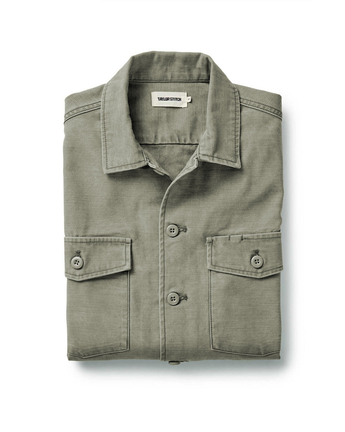 The Surplus Shirt in Field Olive Reverse Sateen