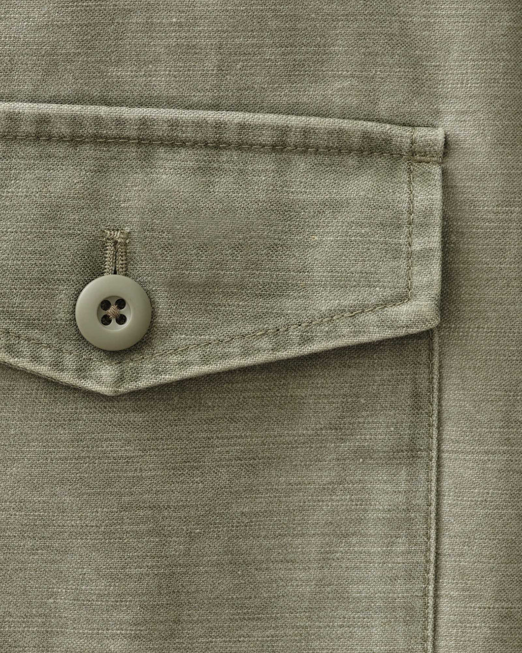 The Surplus Shirt in Field Olive Reverse Sateen